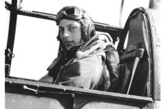Bud's wingman John Skara in the cockpit of his P-51B "Doodle Bug."