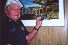 Ted Conlin with his model of Olivia De H