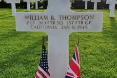 Lt William B. Thompson, KIA Weather crash16 Jan 45, United KingdomCambridge American Cemetery, UK