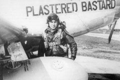 Captain Ivan McGuire with P-51D "Plastered Bastard" 44-72056, C5-J, 3 1/2 Victories