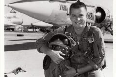 Col Bud Anderson Director of Flight Test Operations, Edwards AFB with F-104