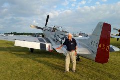 Bud with P-51D Old Crow at Air Venture, Oshkosh, WI.
