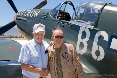 Bud with Jack Roush and his restored P-51B Old Crow.