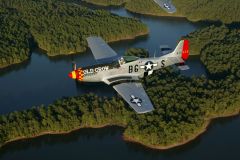 Bud flying P-51D Old Crow. Paul Bowen photo.