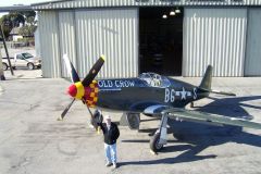 Bud with Jack's restored P-51B at Airmotive Specialties in Salinas, Ca.