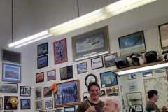 Old Crow gets a haircut at the Auburn Barber Shop