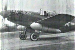 Rare screen shot from WWII film of Old Crow taxing out for a mission.