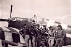 363rd FS pilots gather around Bud and his P-51B Old Crow