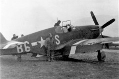 Early P-51B Old Crow. The code letter B6-S were painted incorrectly. Tail number 43-6723 lost 21 Feb 1944 with Lt Al Boyle who became a POW.