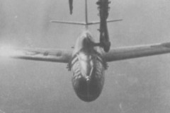 F-84 approaching for capture