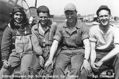 Captain Edward Simpson and ground crew.