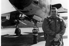 Col CE "Bud" Anderson with F-105 "Old Crow II"