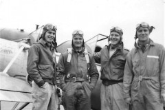 Bud in training PT-22 with instructor KrugBud, Krug, Fellow students (L-R)
