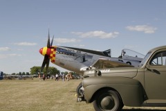 "Gentleman Jim" with Jack Roush's 1939 Staff Car at Oshkosh, WI