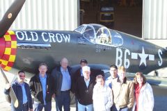 Bud with Art Teeters and team at Cal Pacific Air-motive and the rollout of P-51B Old Crow