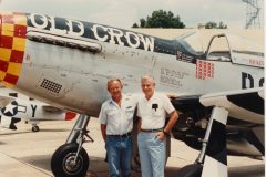 Bud and Mick Rupp by his P-51D Old Crow