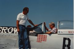 Bud in the cockpit of P-51D Old Crow