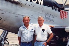 Mick and Bud with P-51 Old Crow