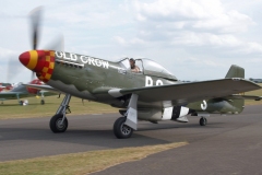 Scandinavian Historic Flight P-51D "Old Crow" note Bud's signature on the gear door.