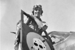Bud in the door of his P-39Q