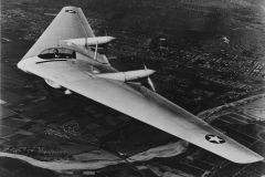 Northrop N-9M was an approximately one-third scale, 60-ft span all-wing aircraft used for the development of the full size, 172-ft wingspan Northrop XB-35 First Flight 27 December 1942