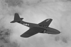 Bell P-59 Airacomet was a single-seat, twin jet-engine fighter aircraft First Flight 1 Oct 1942  This aircraft paved the way for later generations of U.S. turbojet-powered aircraft.