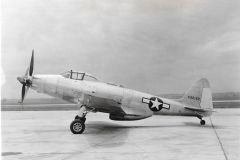 General Motors/Fisher XP-75 Eagle Flew November 1943 Powered by a V-3420-19 24-cylinder engine rated at 2,600 hp driving co-axial contra-rotating propellers