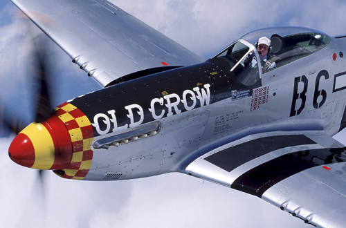 Bud Flying Jack Roushs P 51 Restored As Old Crow 2001 Photo By